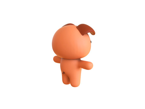 Chubby Bear Animated for Games Model 3D