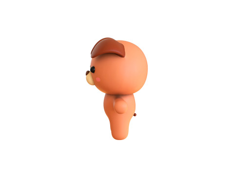 Chubby Bear Animated for Games Model 3D