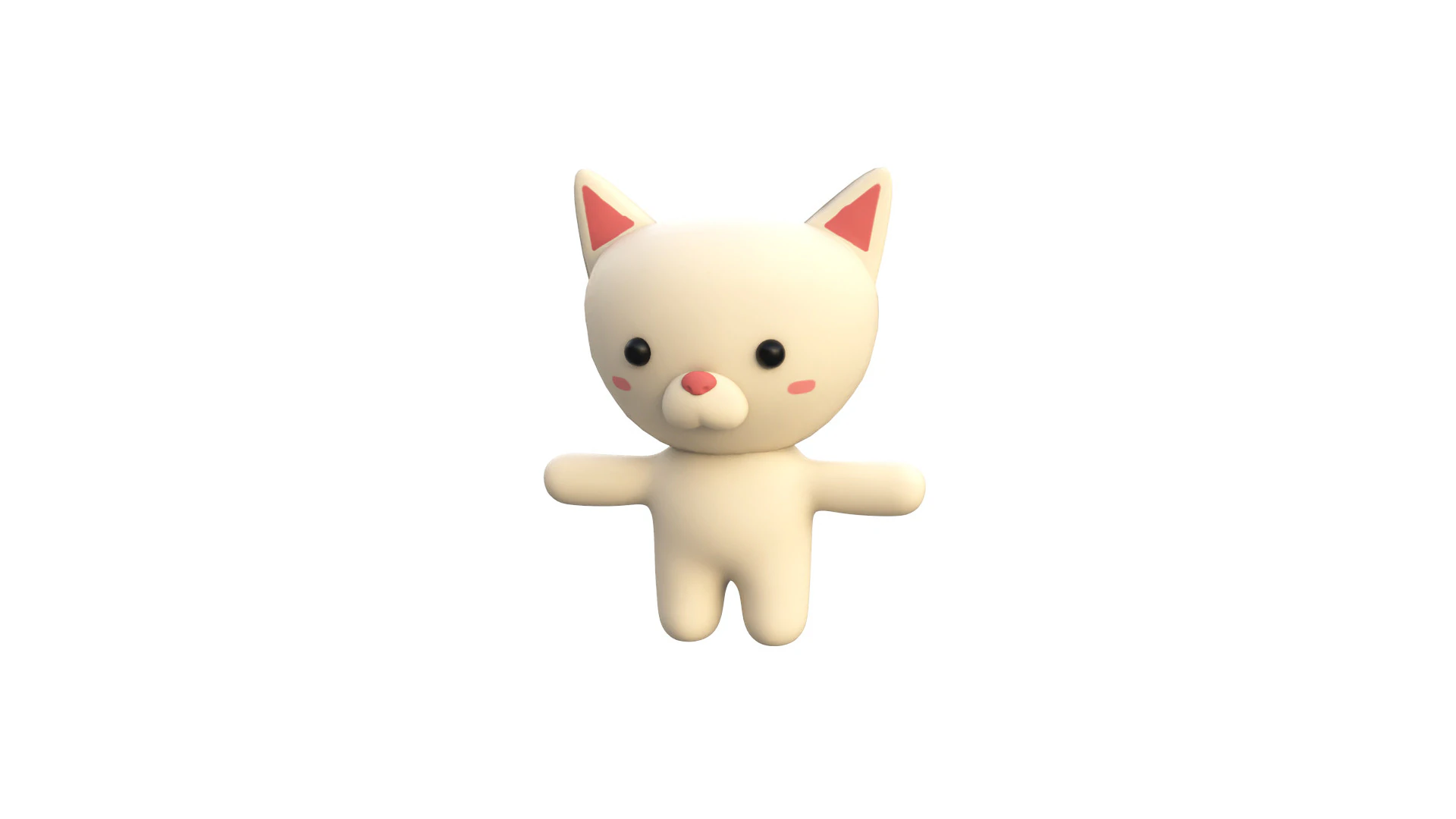 Chubby Cat Animated for Games 3D Model .c4d .max .obj .3ds .fbx .stl .blend