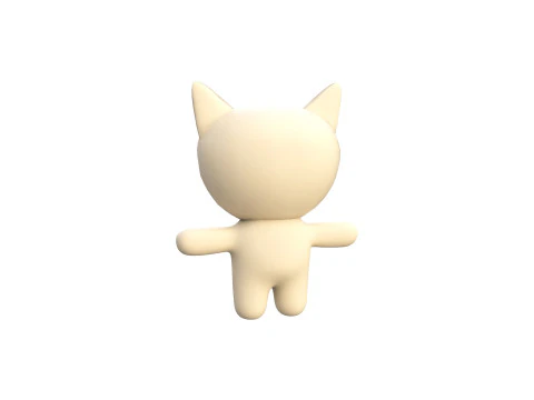 Chubby Cat Animated for Games 3D Model