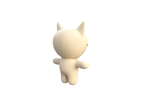 Chubby Cat Animated for Games Modelo 3D