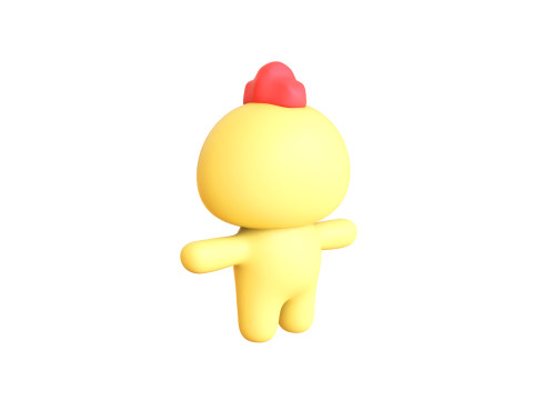 Chubby Chicken Animated for Games Modèle 3D