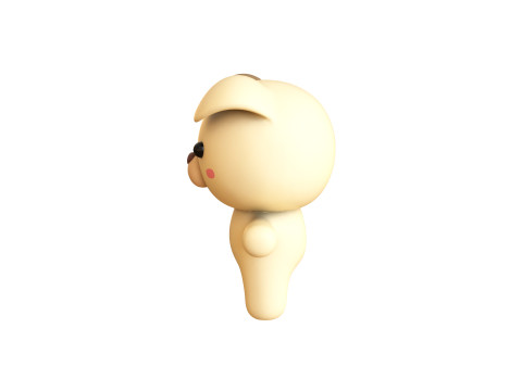 Chubby Dog Animated for Games 3D Model