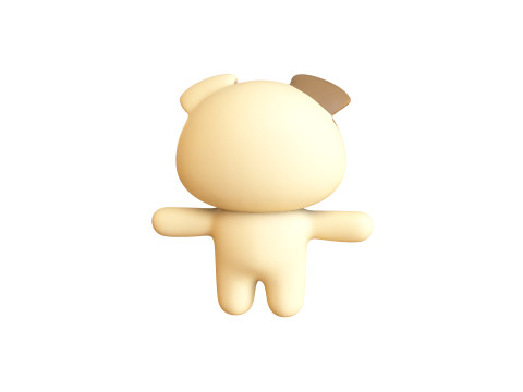 Chubby Dog Animated for Games 3D Model