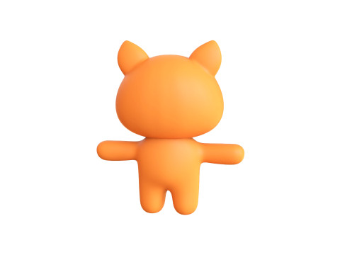 Chubby Fox Animated for Games Model 3D
