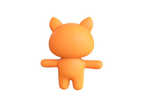 Chubby Fox Animated for Games 3D Model