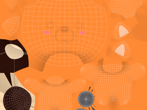 Chubby Fox Animated for Games Model 3D