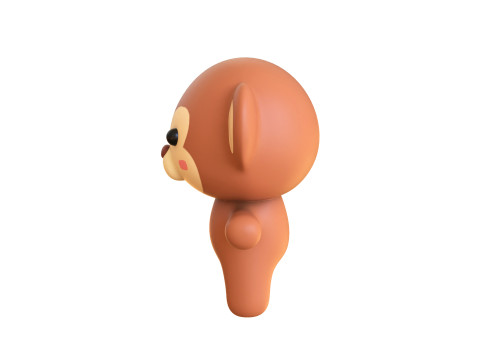Chubby Monkey Animated for Games Modello 3D