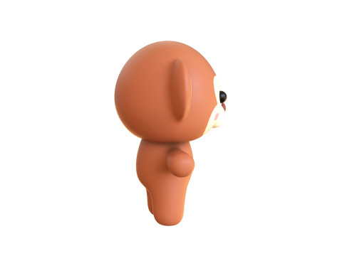 Chubby Monkey Animated for Games Modello 3D