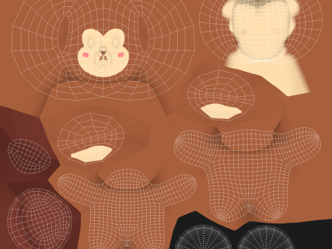 Chubby Monkey Animated for Games Modello 3D