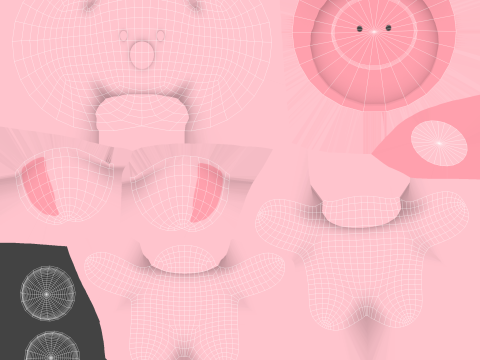 Chubby Pig Animated for Games 3D Модель