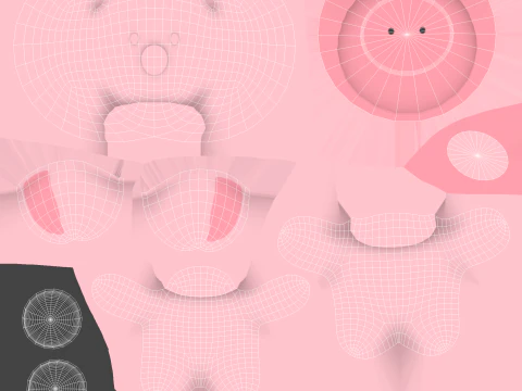 Chubby Pig Animated for Games 3D Model