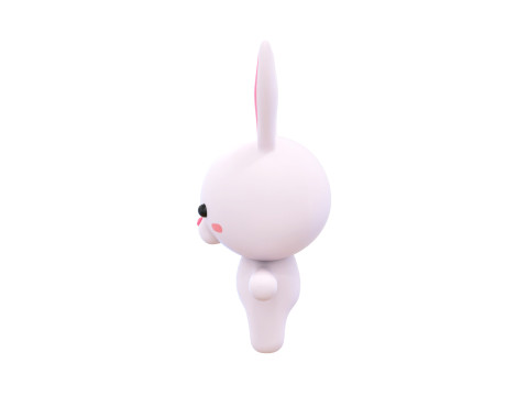 Chubby Rabbit Animated for Games 3D 모델