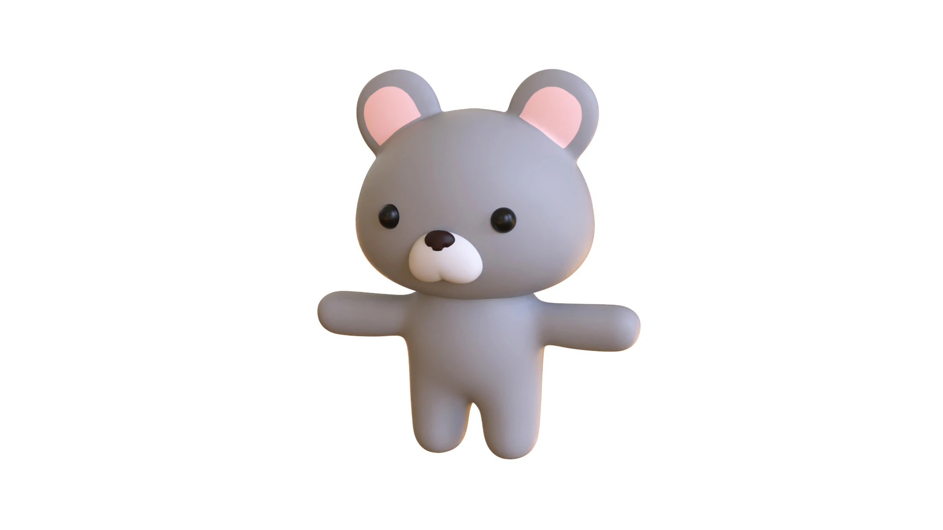 Chubby Rat Animated for Games 3D Model .c4d .max .obj .3ds .fbx .stl .blend