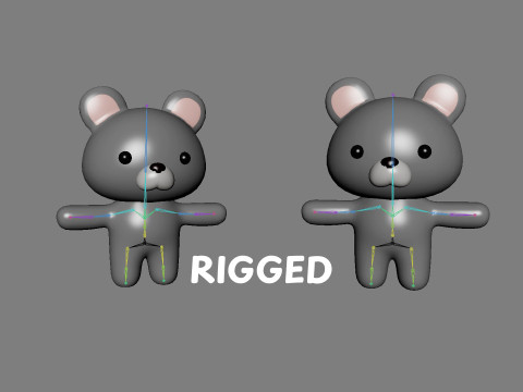 Chubby Rat Animated for Games 3D मॉडल