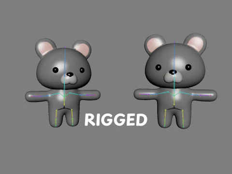 Chubby Rat Animated for Games 3D Model