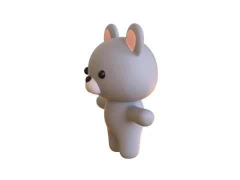 Chubby Rat Animated for Games 3D Model