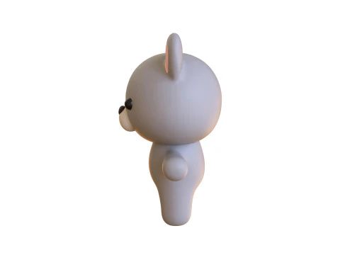 Chubby Rat Animated for Games 3D Model