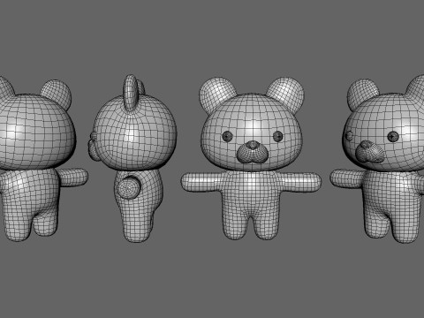 Chubby Rat Animated for Games 3D मॉडल