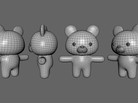 Chubby Rat Animated for Games 3D Model