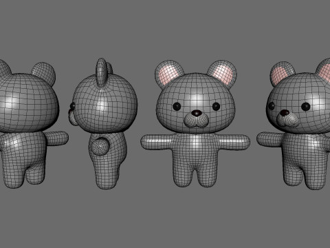 Chubby Rat Animated for Games 3D मॉडल
