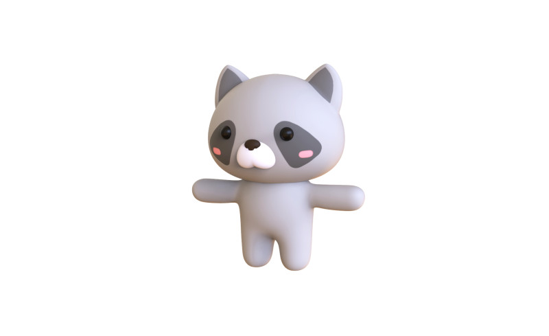 Chubby Ratel Animated for Games 3D 模型 .c4d .max .obj .3ds .fbx .stl .blend 