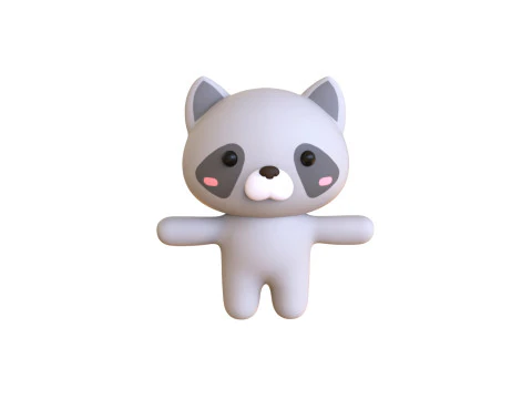 Chubby Ratel Animated for Games 3D Model