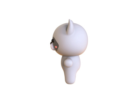Chubby Ratel Animated for Games 3D 模型
