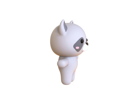Chubby Ratel Animated for Games 3D 模型
