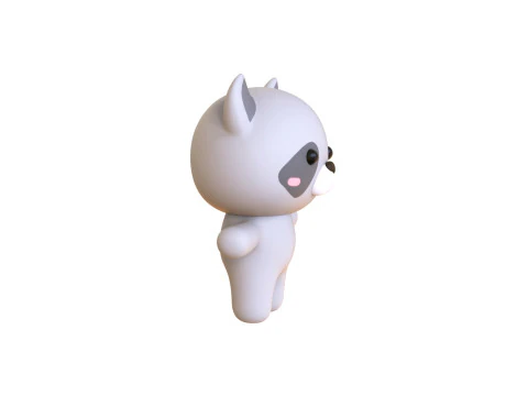Chubby Ratel Animated for Games 3D Model