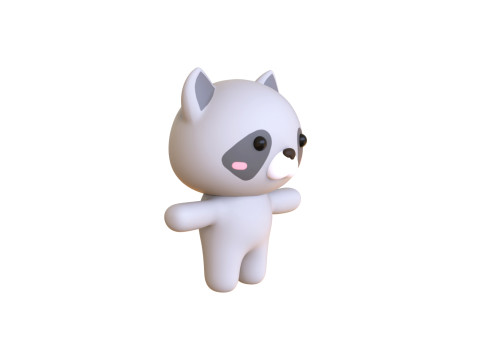 Chubby Ratel Animated for Games 3D 模型