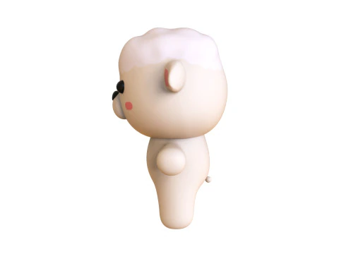 Chubby Sheep Animated for Games 3D Model