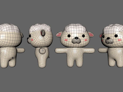 Chubby Sheep Animated for Games 3D Model
