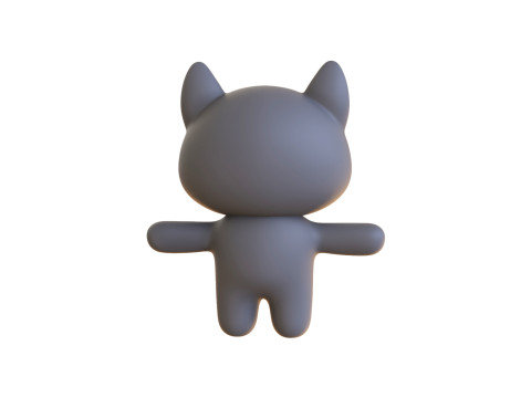 Chubby Wolf Animated for Games Model 3D