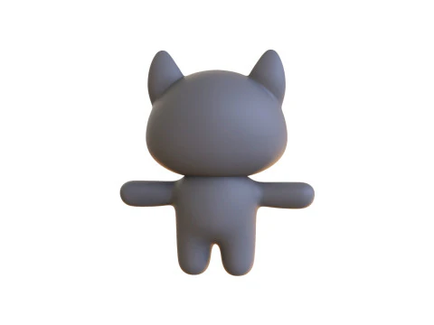 Chubby Wolf Animated for Games 3D Model