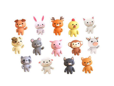 Funny 3D Cartoon Characters - Chubby Animated 3D Model
