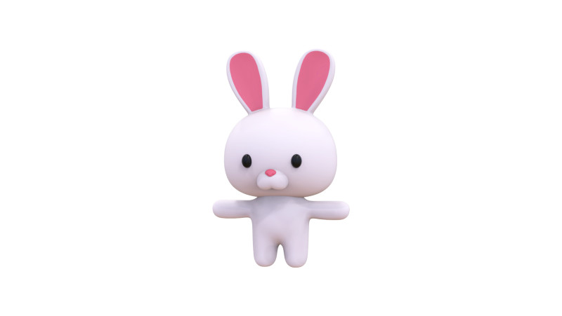 Rabbit Rigged Animated High Quality s for games Model 3D .c4d .max .obj .3ds .fbx .stl .blend