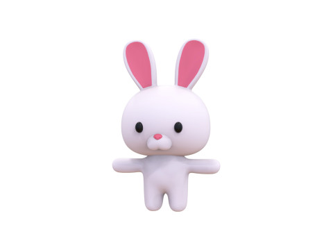 Rabbit Rigged Animated High Quality s for games 3Dモデル