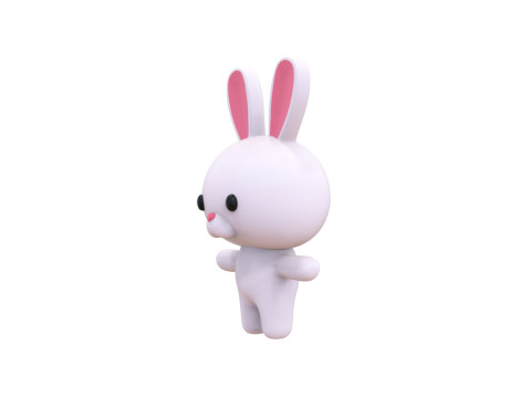 Rabbit Rigged Animated High Quality s for games Model 3D