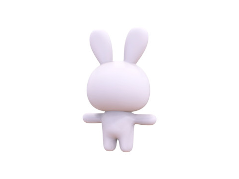 Rabbit Rigged Animated High Quality s for games Model 3D