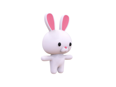 Rabbit Rigged Animated High Quality s for games Model 3D