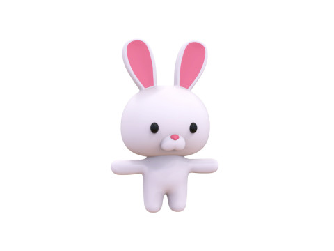 Rabbit Rigged Animated High Quality s for games Model 3D