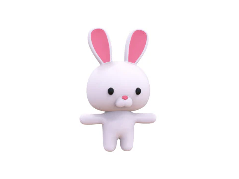 Rabbit Rigged Animated High Quality s for games 3D Model