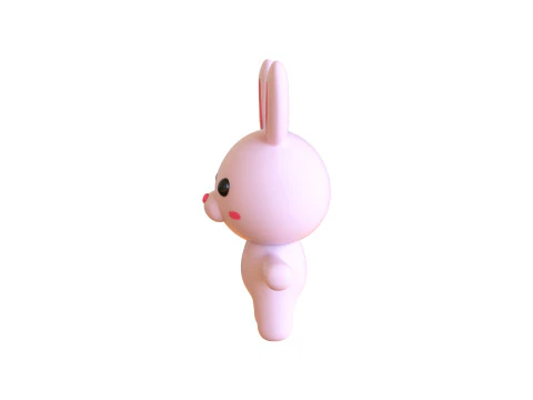 Cartoon Rabbit Animated Low Poly 3D Model