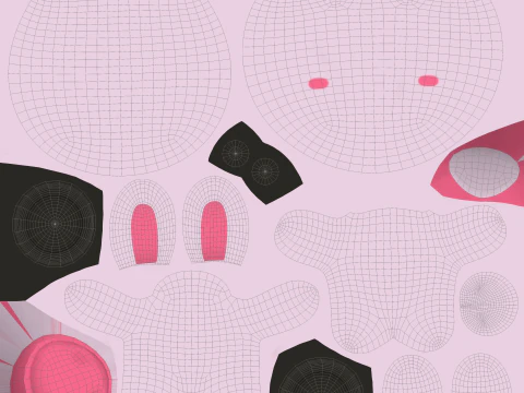 Cartoon Rabbit Animated Low Poly 3D Model
