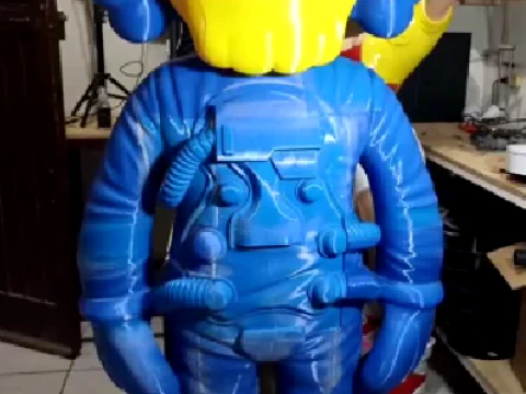 AWS Astronaut Backpack Two Hand Poses 3D Print Model