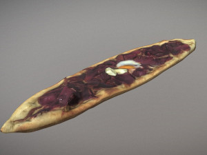 Pastirmali Pide Turkish Pizza Model 3D