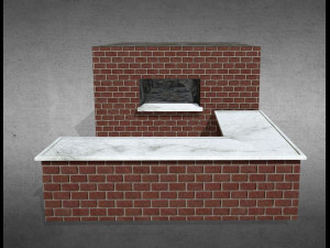 Brick Oven-Furnace 3D Model