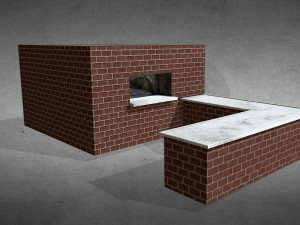 Brick Oven-Furnace 3D Model