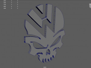 Skull Volkswagen Logo 3Dモデル